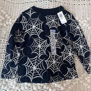 Old Navy Black and White Spiderweb Long Sleeve Tee